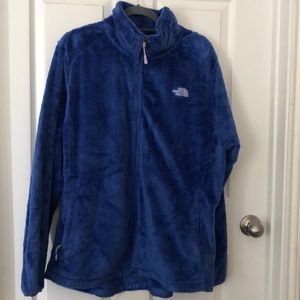 Blue North Face Fuzzy Jacket